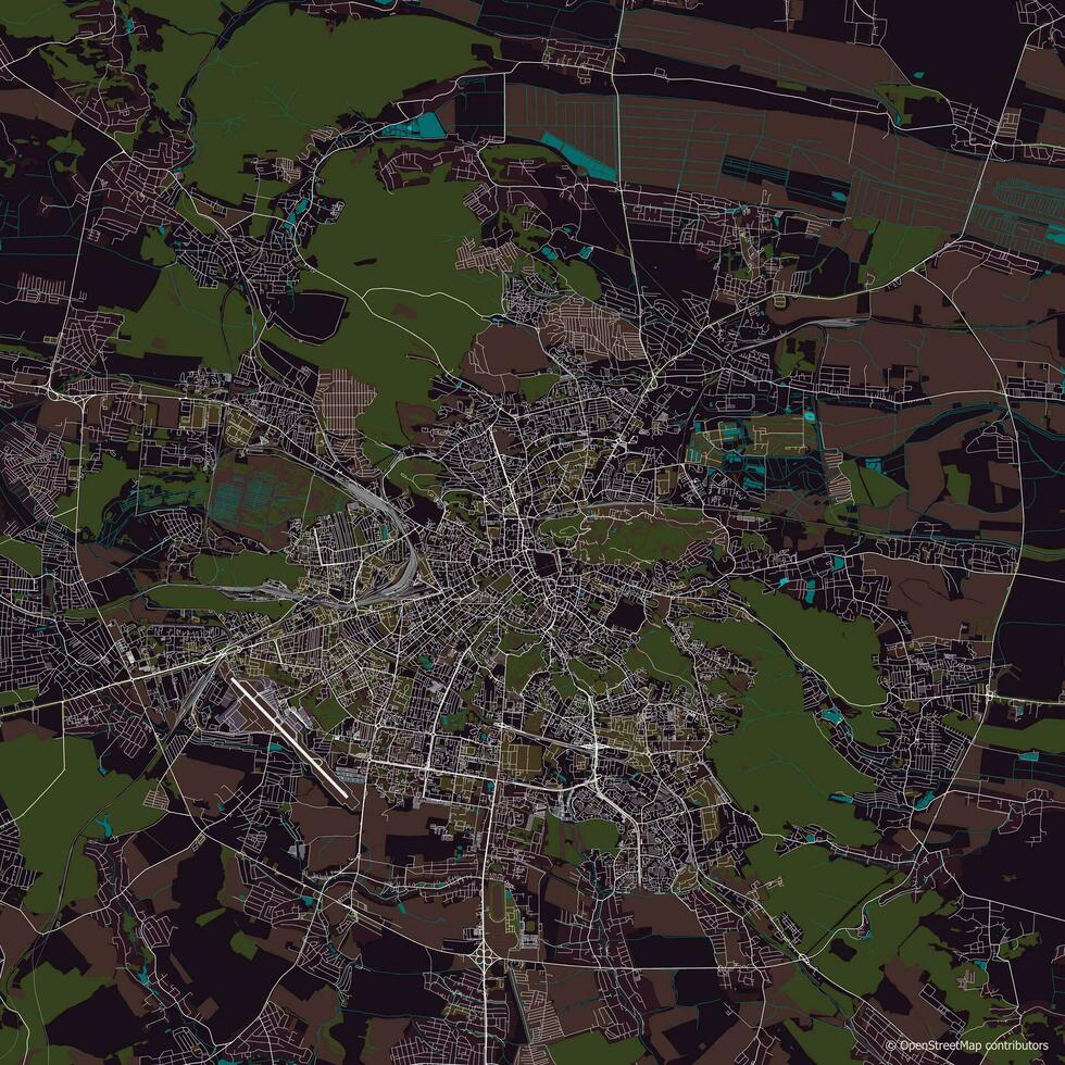 vector ciudad mapa de lviv, lviv oblast, Ucrania