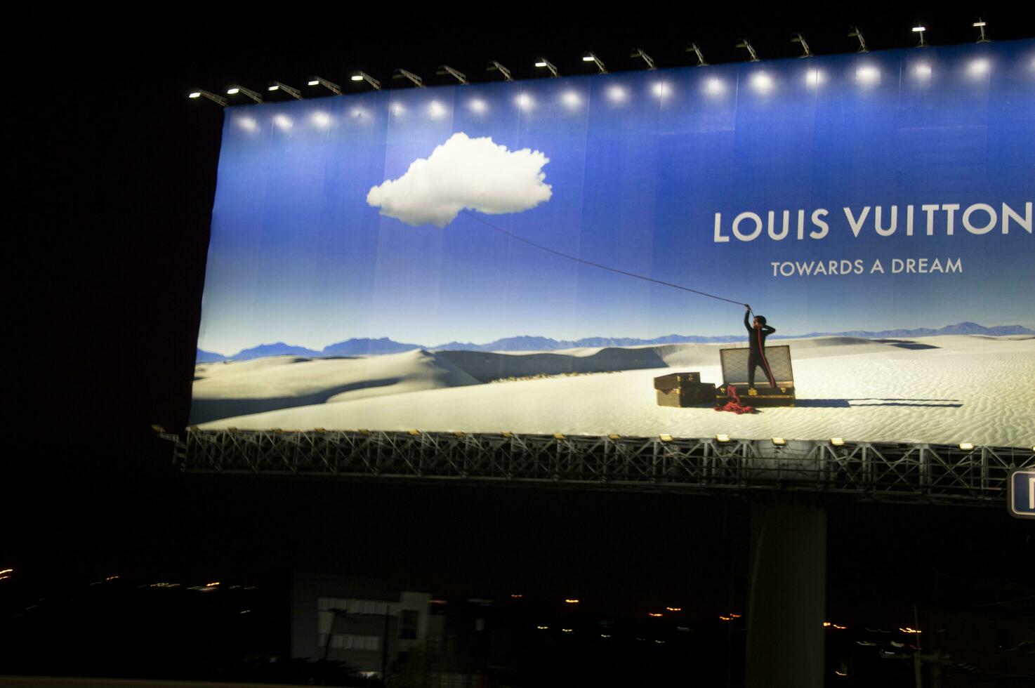 27-7-2023, Chon Buri, Thailand, Louis Vuitton's huge roadside billboard photo