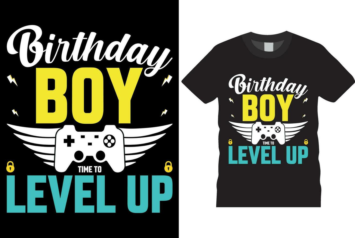 cumpleaños chico hora a nivel arriba camiseta diseño vector modelo bueno para saludo t camisa impresión