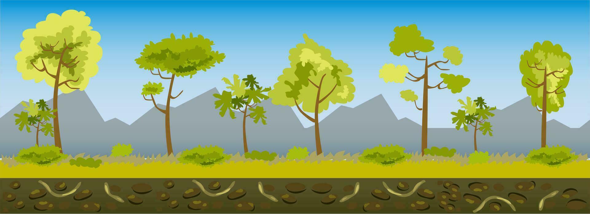 Forest Game Background vector