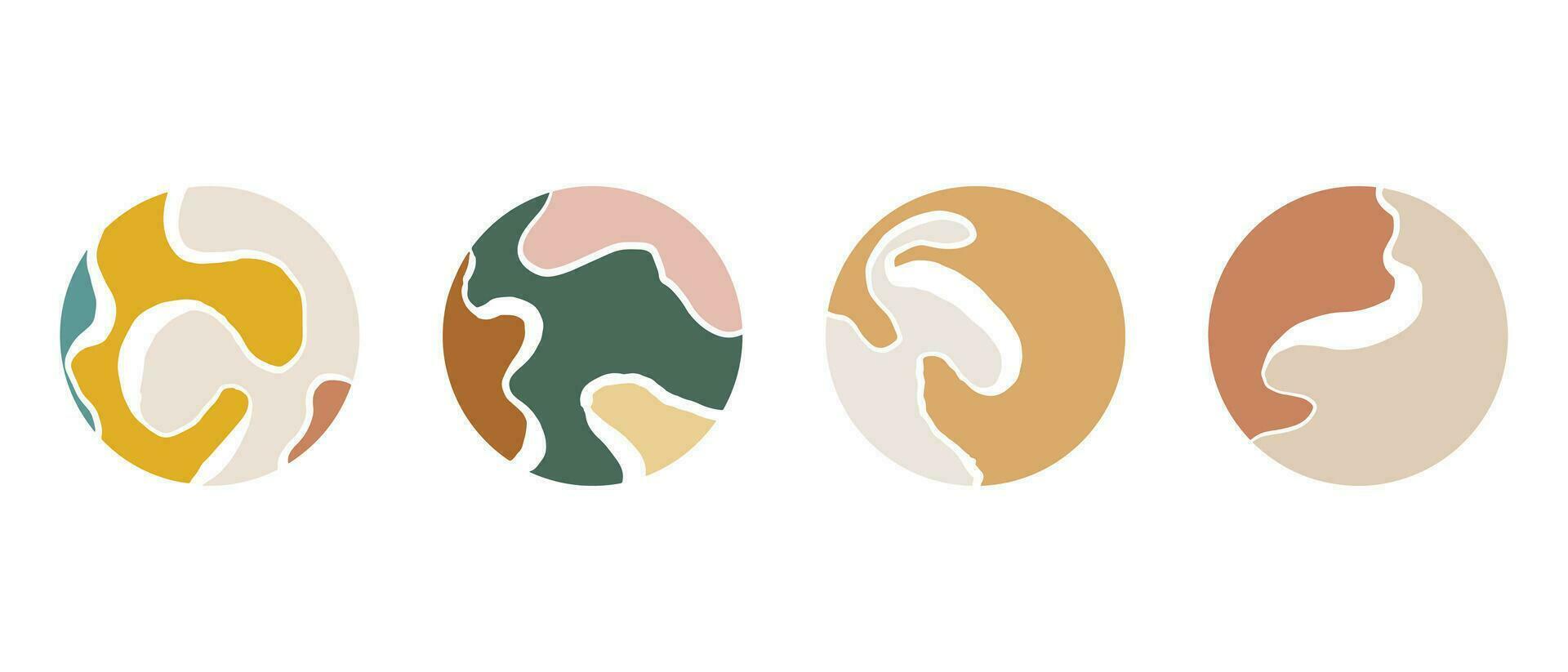 Abstract doodle shape elements. Circle shape vector illustration.