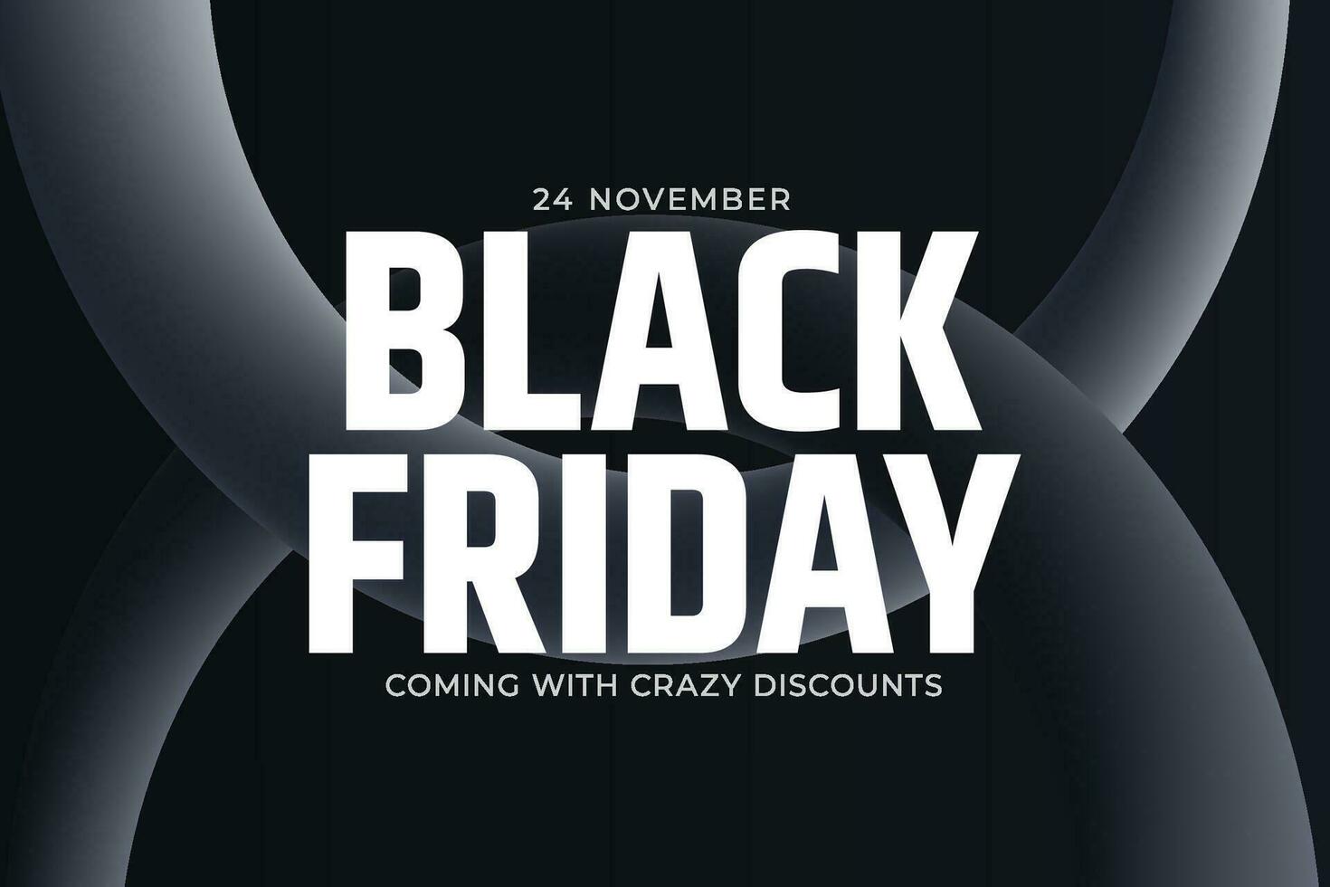 Black Friday banner design on 3d background. vector