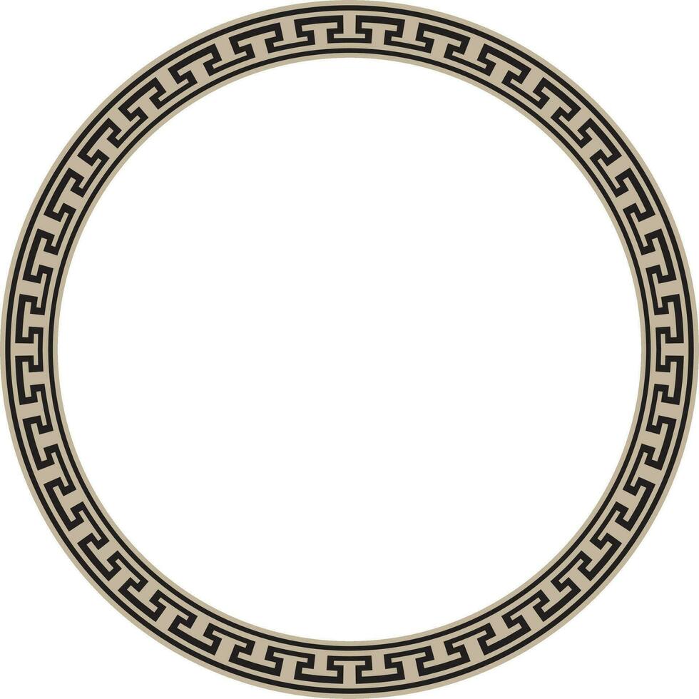 vector oro y negro redondo chino ornamento. circulo borde, este asiático marco. Corea patrón, Taiwán, hong kong