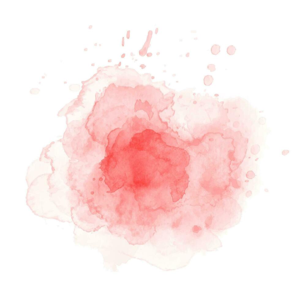 Abstract light pink watercolor dripped splash stain modern design vector