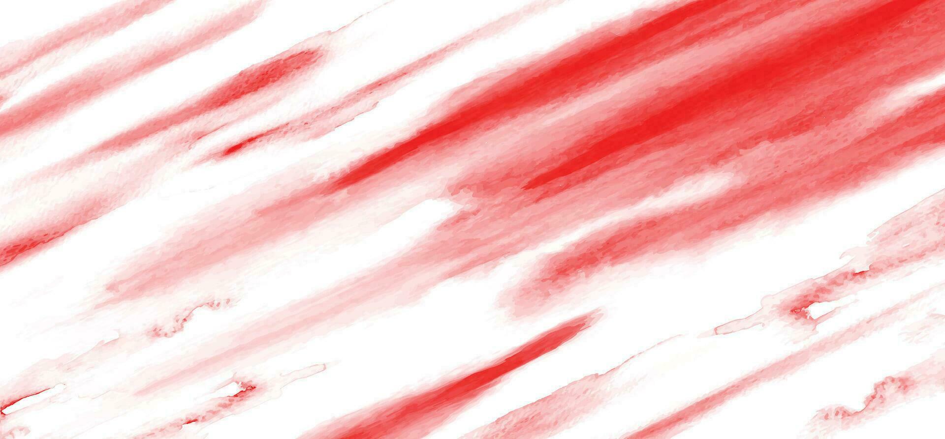 Abstract red watercolor brush stroke for textures background vector