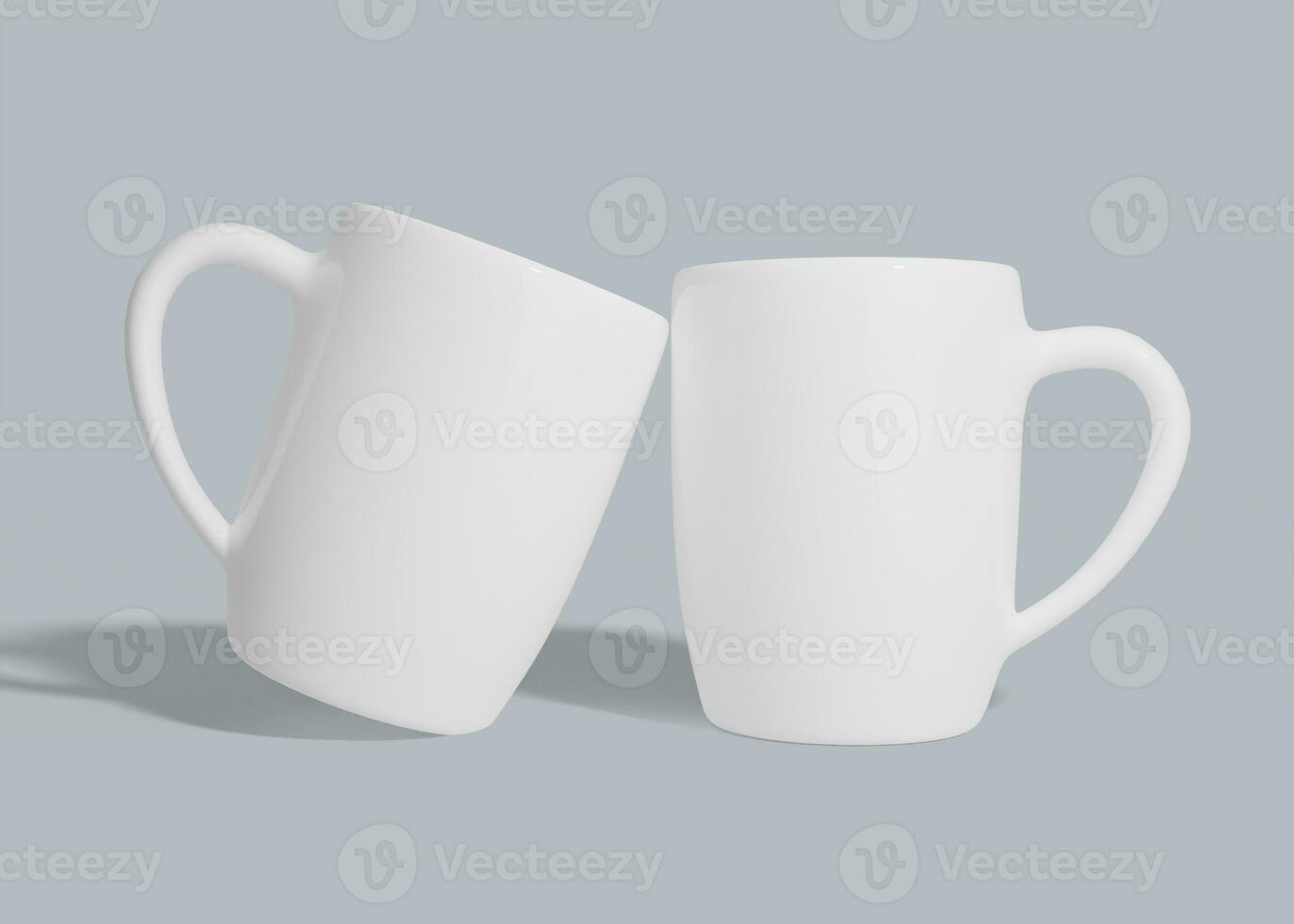 Tow white mug mockup photo