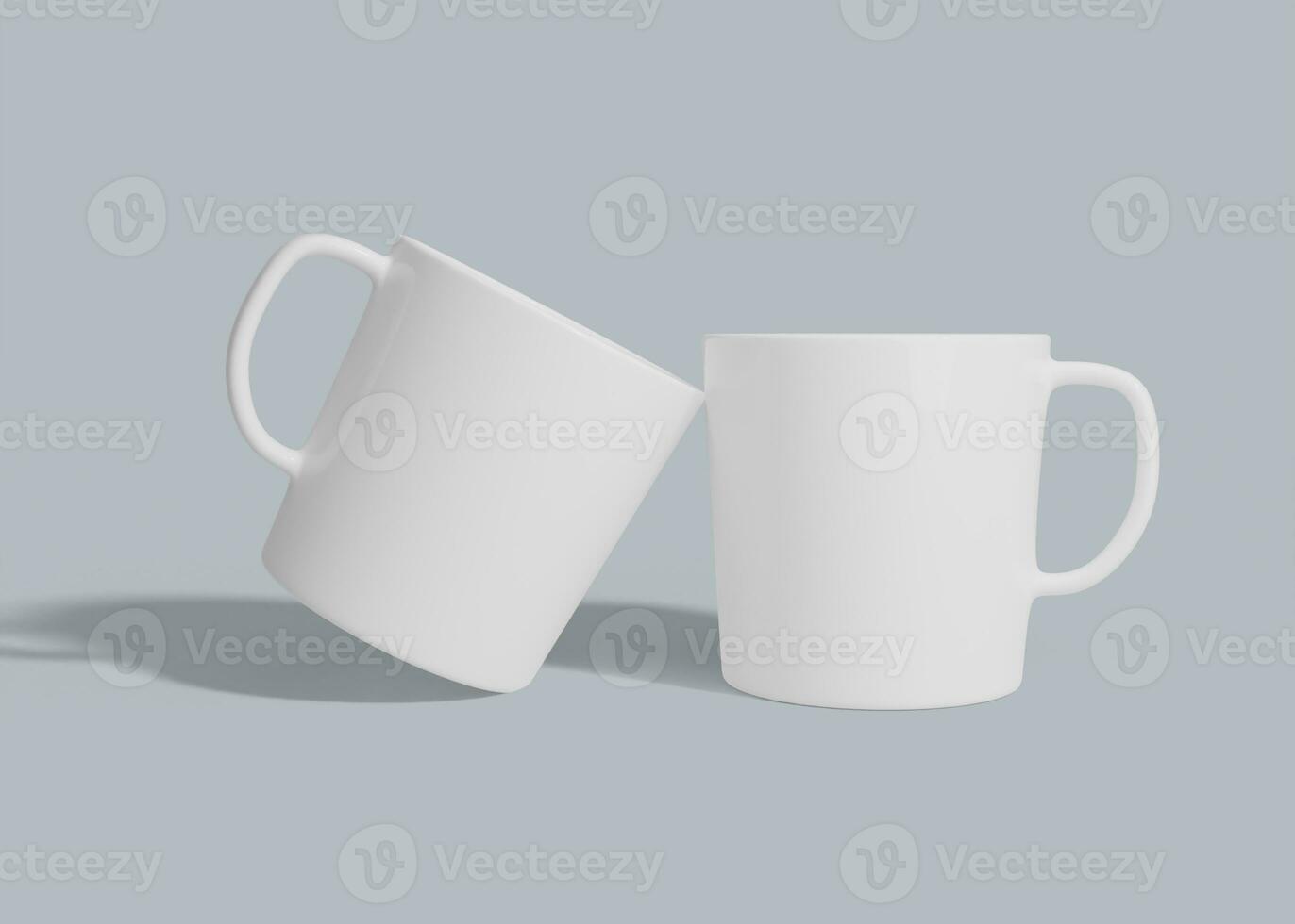 Tow white mug mockup photo