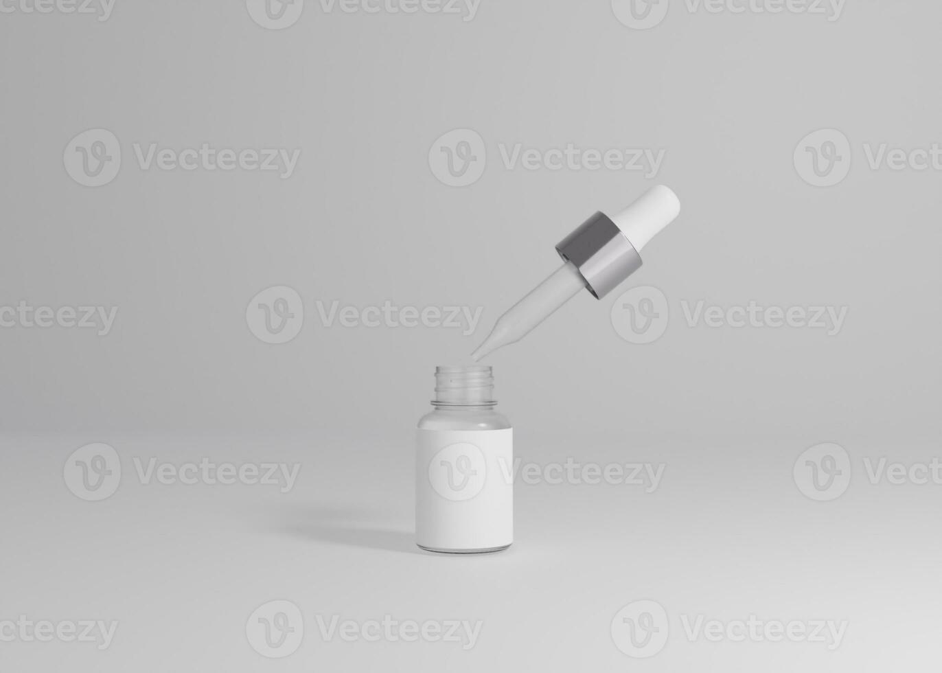 Dropper bottle cosmetic product mockup photo