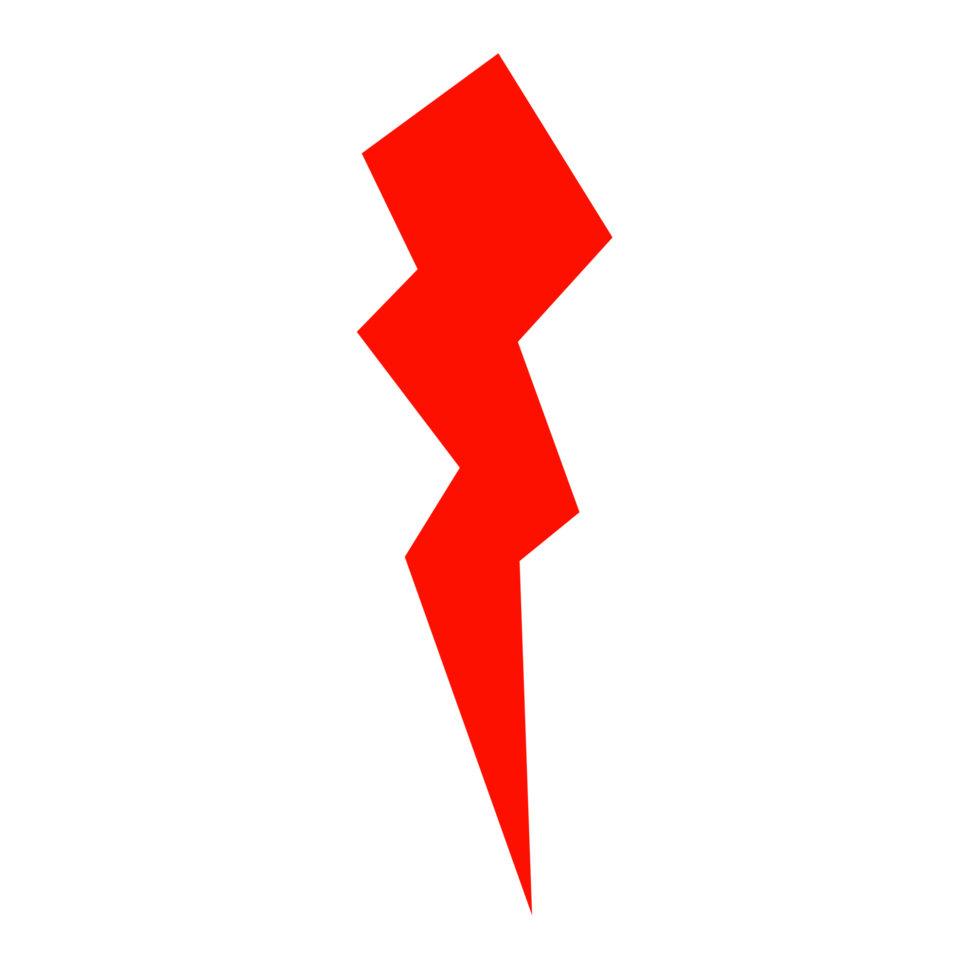 lightning in red png