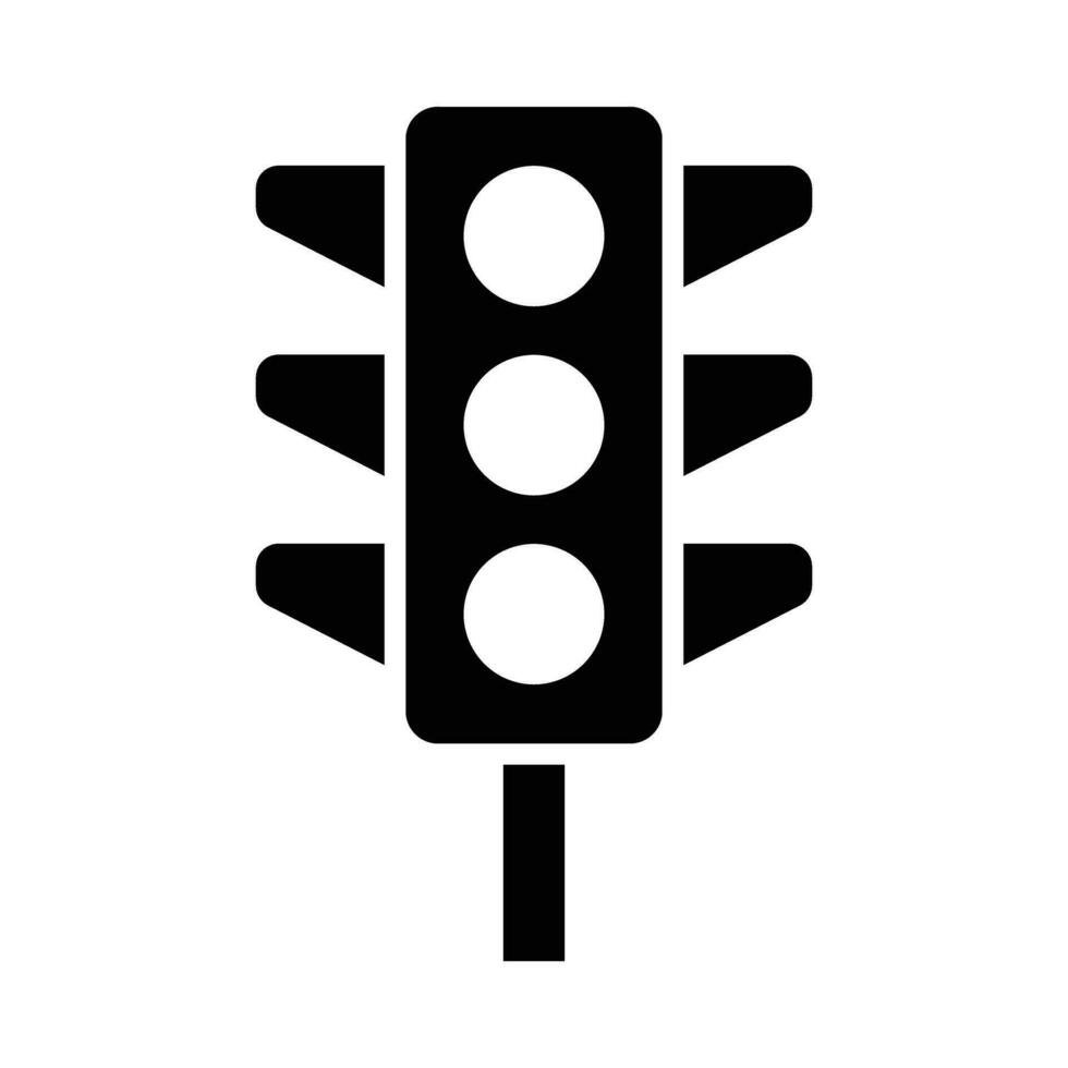 Traffic Control Vector Glyph Icon For Personal And Commercial Use.