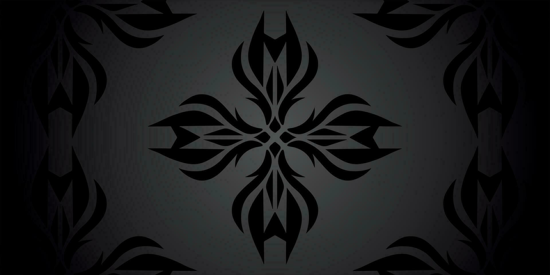 Arabic pattern black background vector