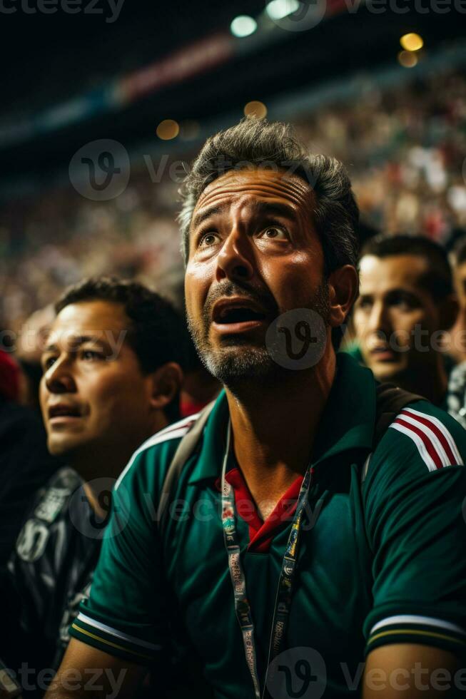 triste mexicano fútbol aficionados foto