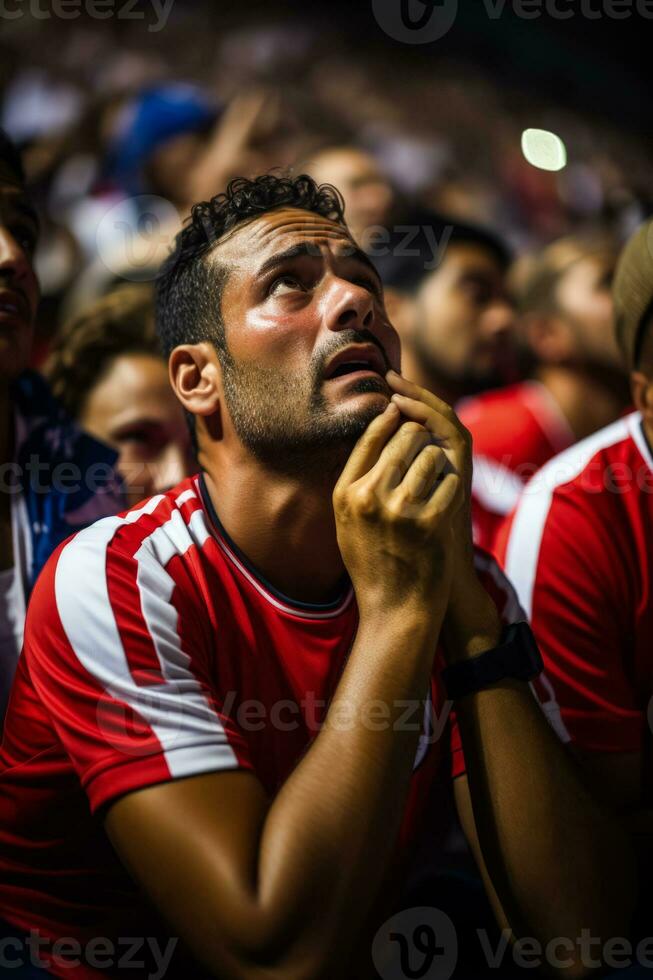 triste panameño fútbol aficionados foto