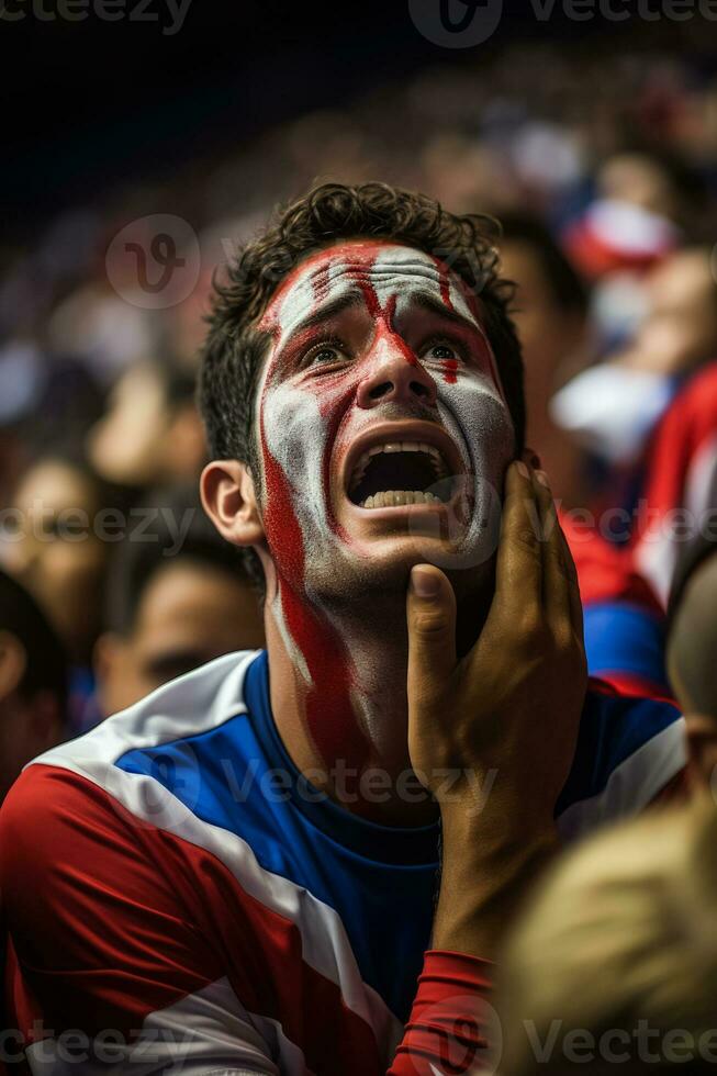 triste panameño fútbol aficionados foto