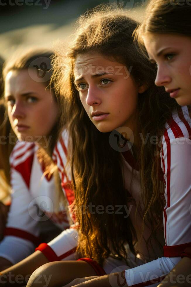 Sad Belarusian beach soccer fans photo