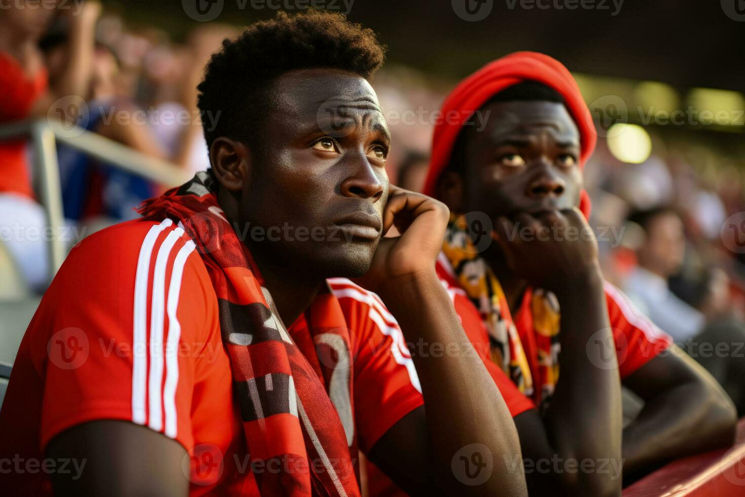 Sad New Caledonian soccer fans photo