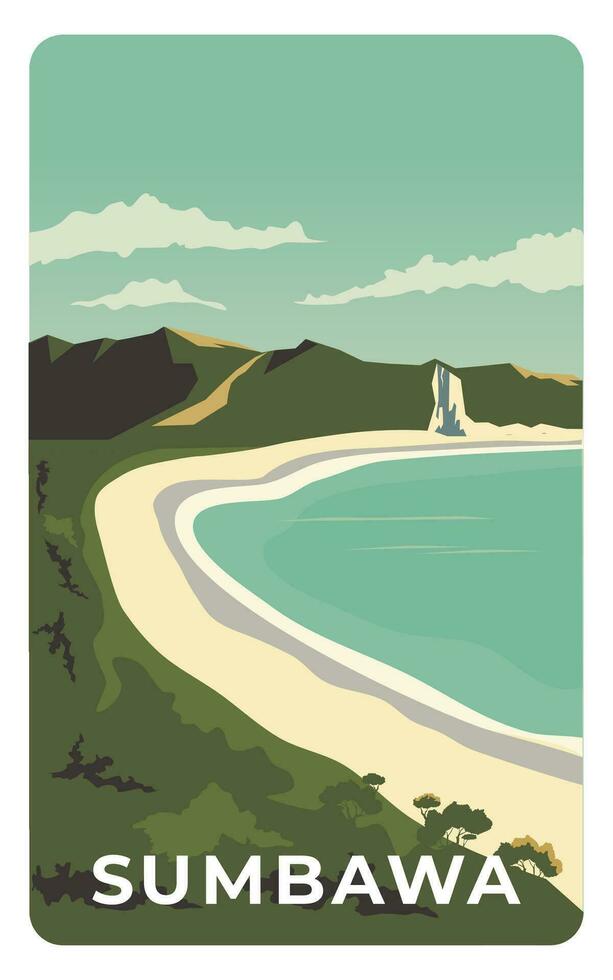 Sumbawa beach island of Indonesia vector