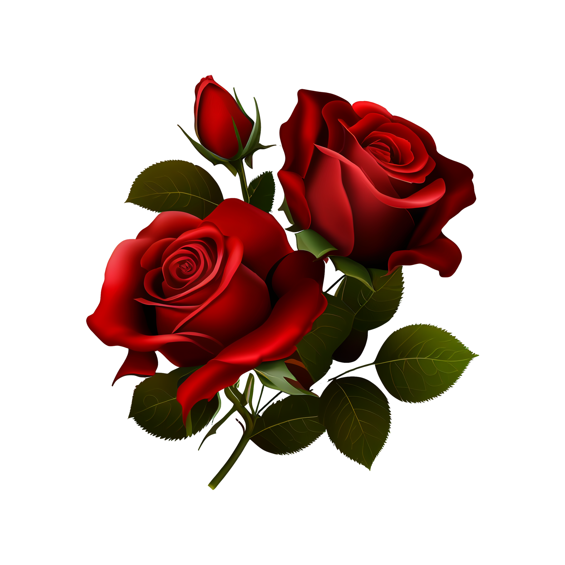 Red rose png, Red roses clipart, Red rose Transparent Background AI