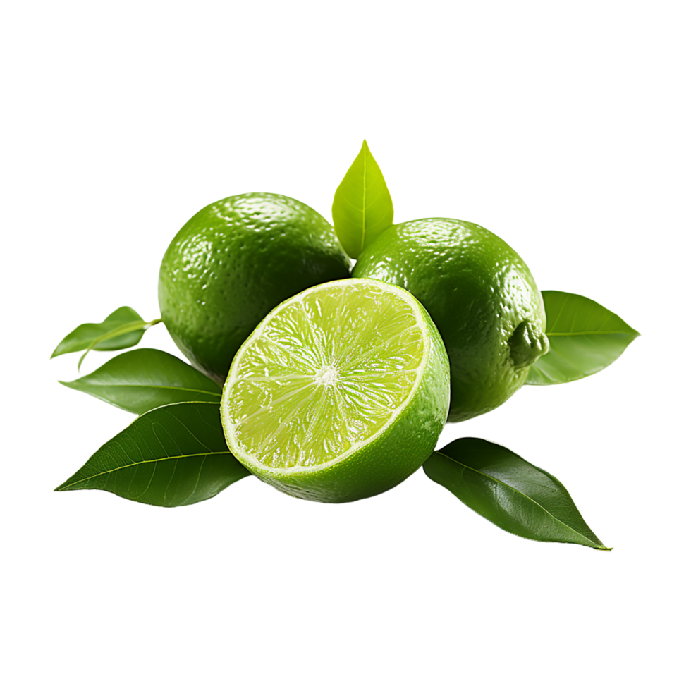 verde limão, verde limão png, verde limão transparente fundo ai generativo png
