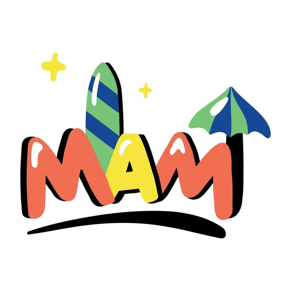 Trendy Mam Concepts vector