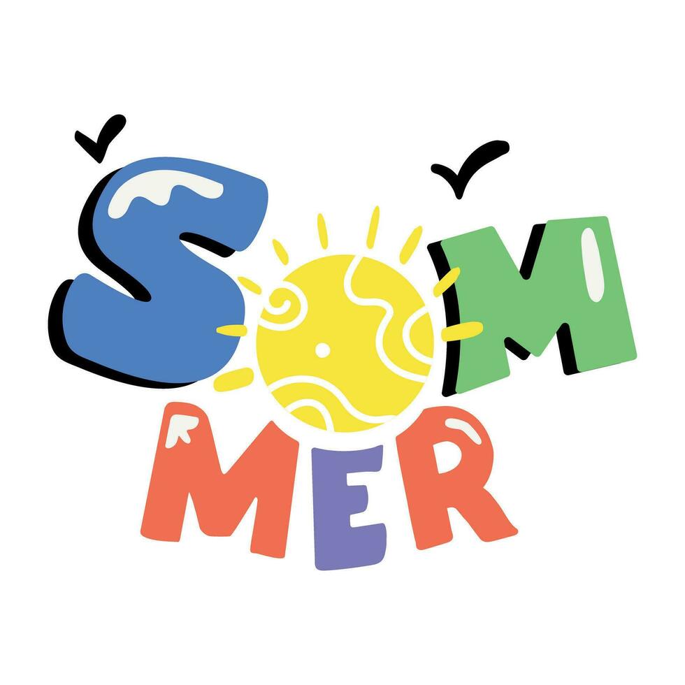 Trendy Summer Word vector