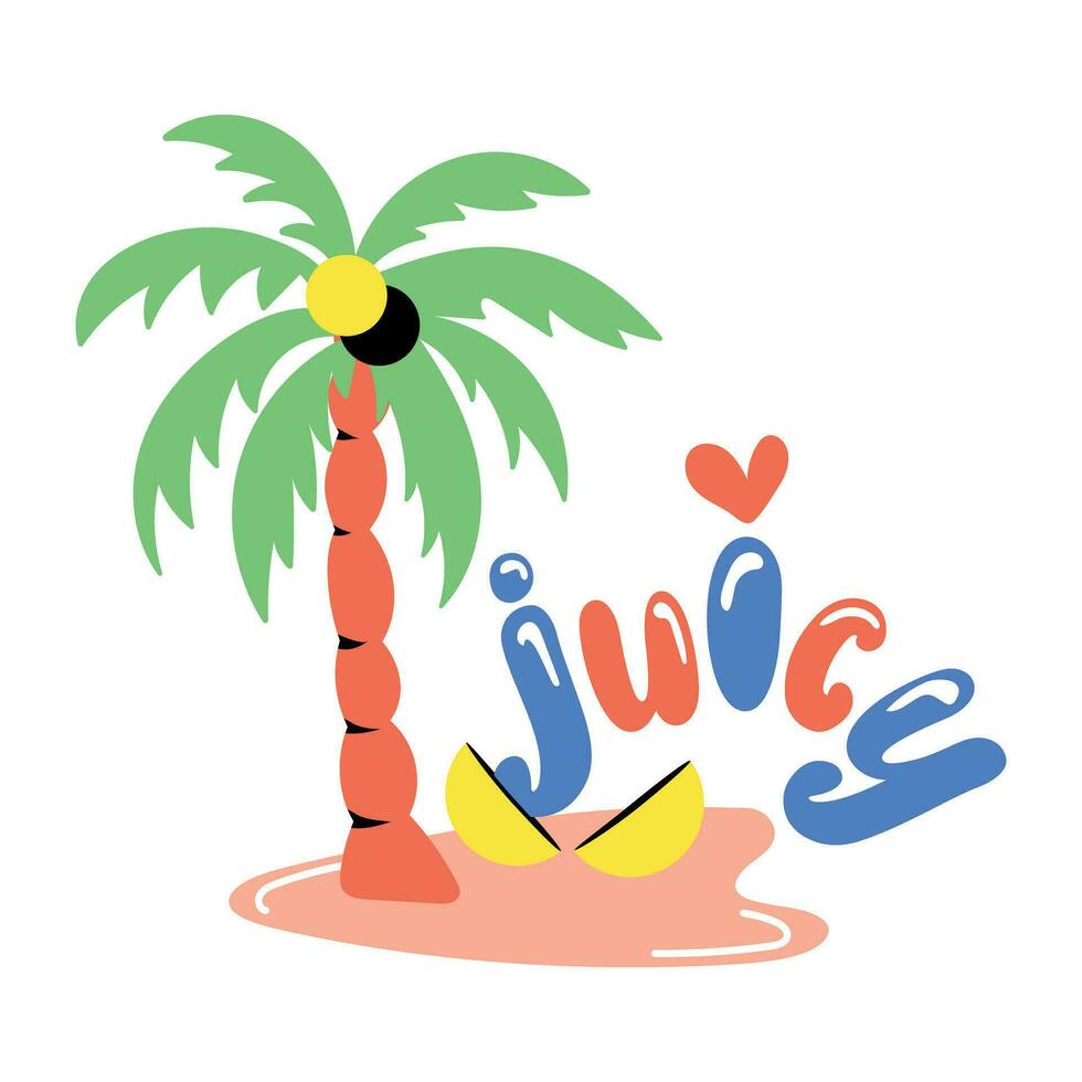 Trendy Beach Tree vector