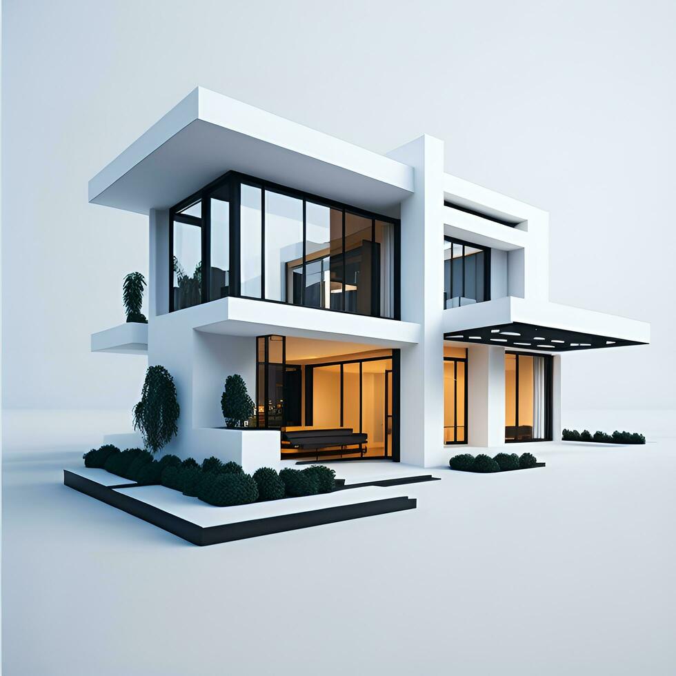 Digital modern house color full business flyer design generated AI photo