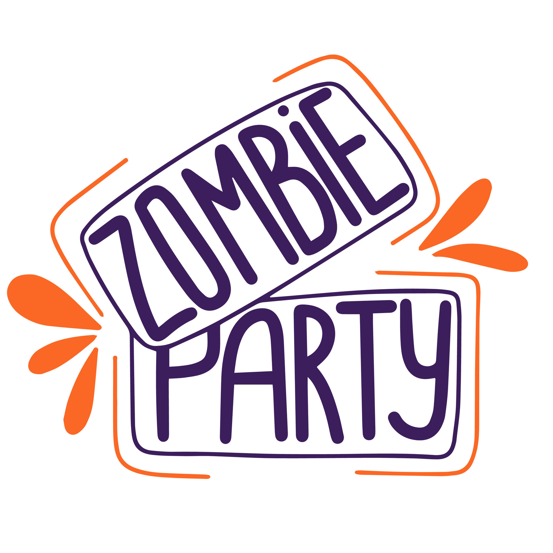 Zombie party saying text. Halloween short phrases. Handwriting Halloween  quote. Lettering composition. Vector illustration. 27572711 Vector Art at  Vecteezy
