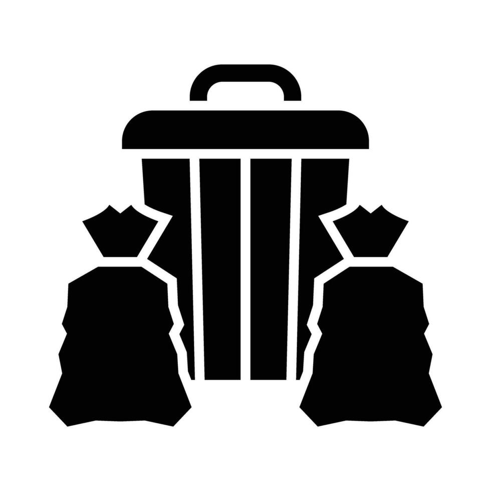 Garbage Vector Glyph Icon For Personal And Commercial Use.