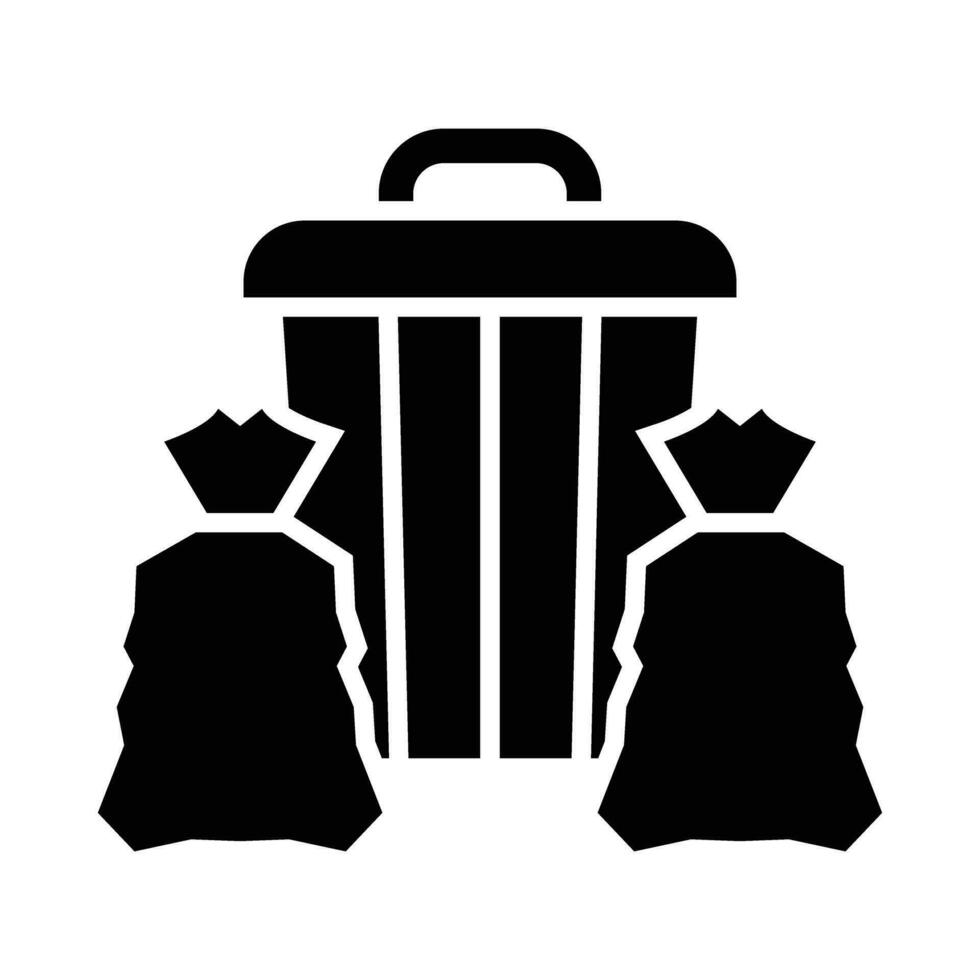 Garbage Vector Glyph Icon For Personal And Commercial Use.