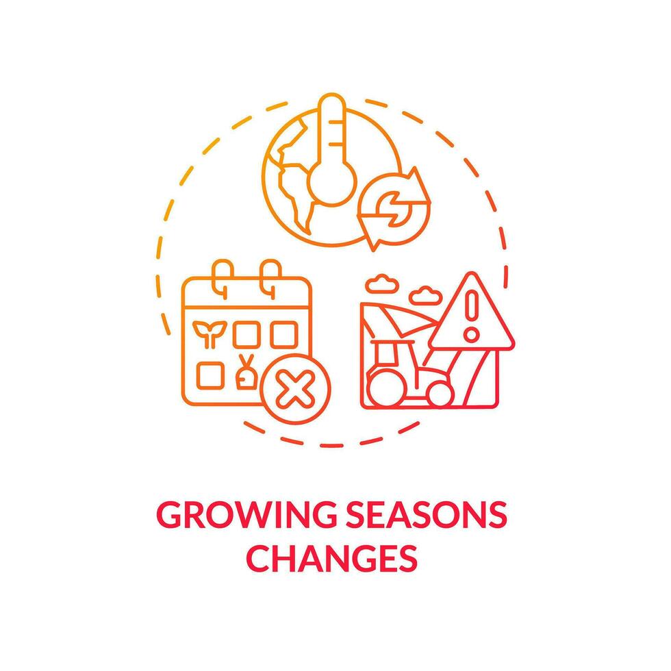personalizable creciente temporada cambios icono representando inflación térmica concepto, aislado vector, lineal ilustración de global calentamiento impacto. vector