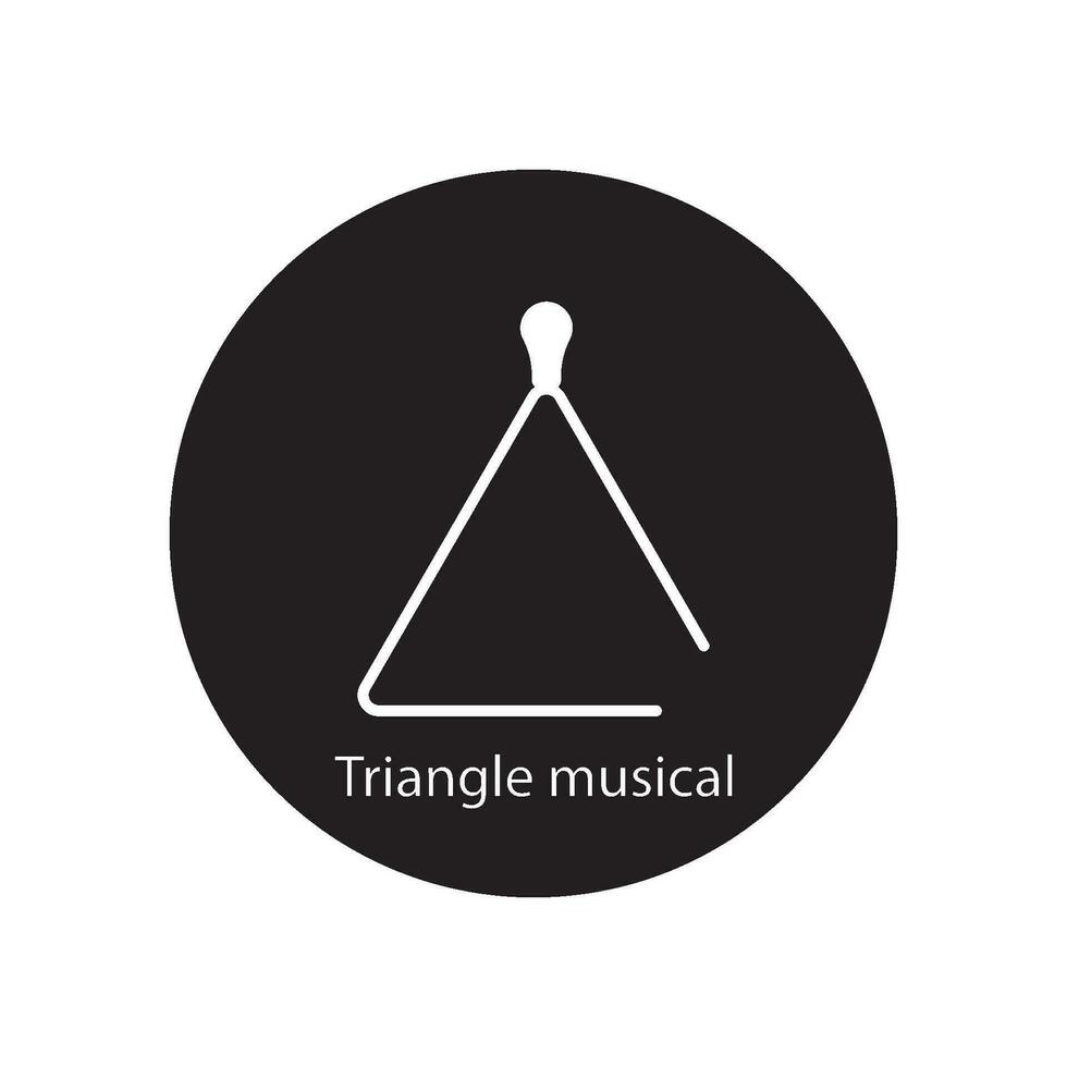 triángulo musical icono vector