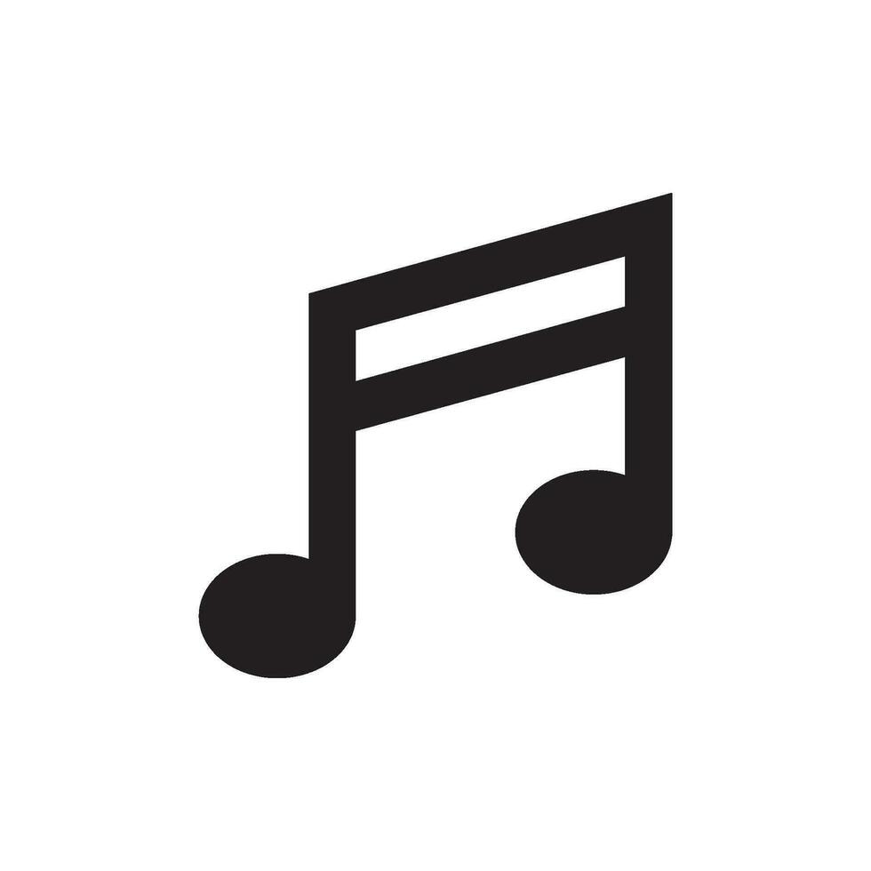 music note icon vector