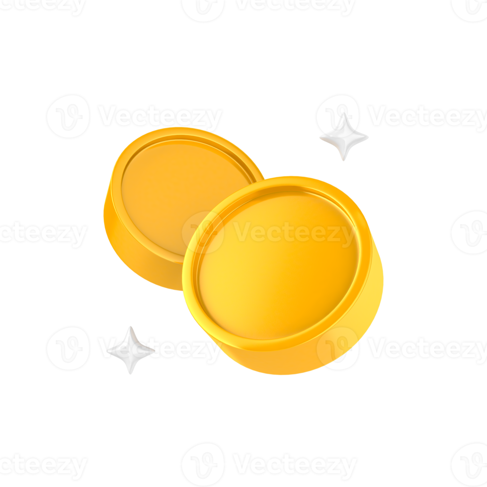 golden coin icon isolated on transparent background png