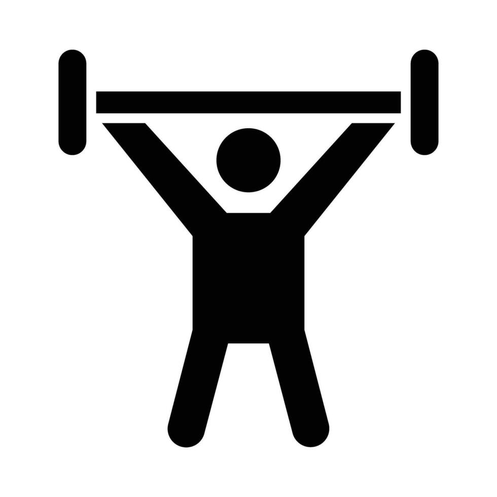 Weightlifting Vector Glyph Icon For Personal And Commercial Use.