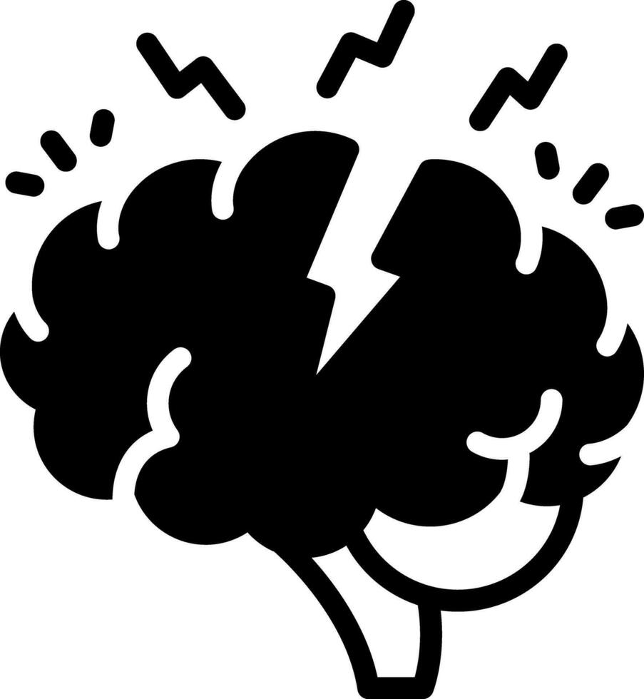 solid icon for stress vector
