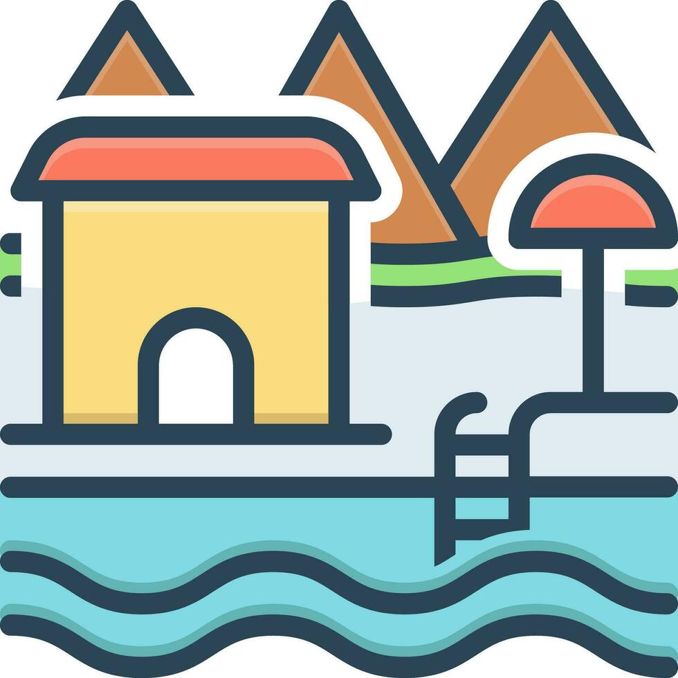 color icon for resort vector