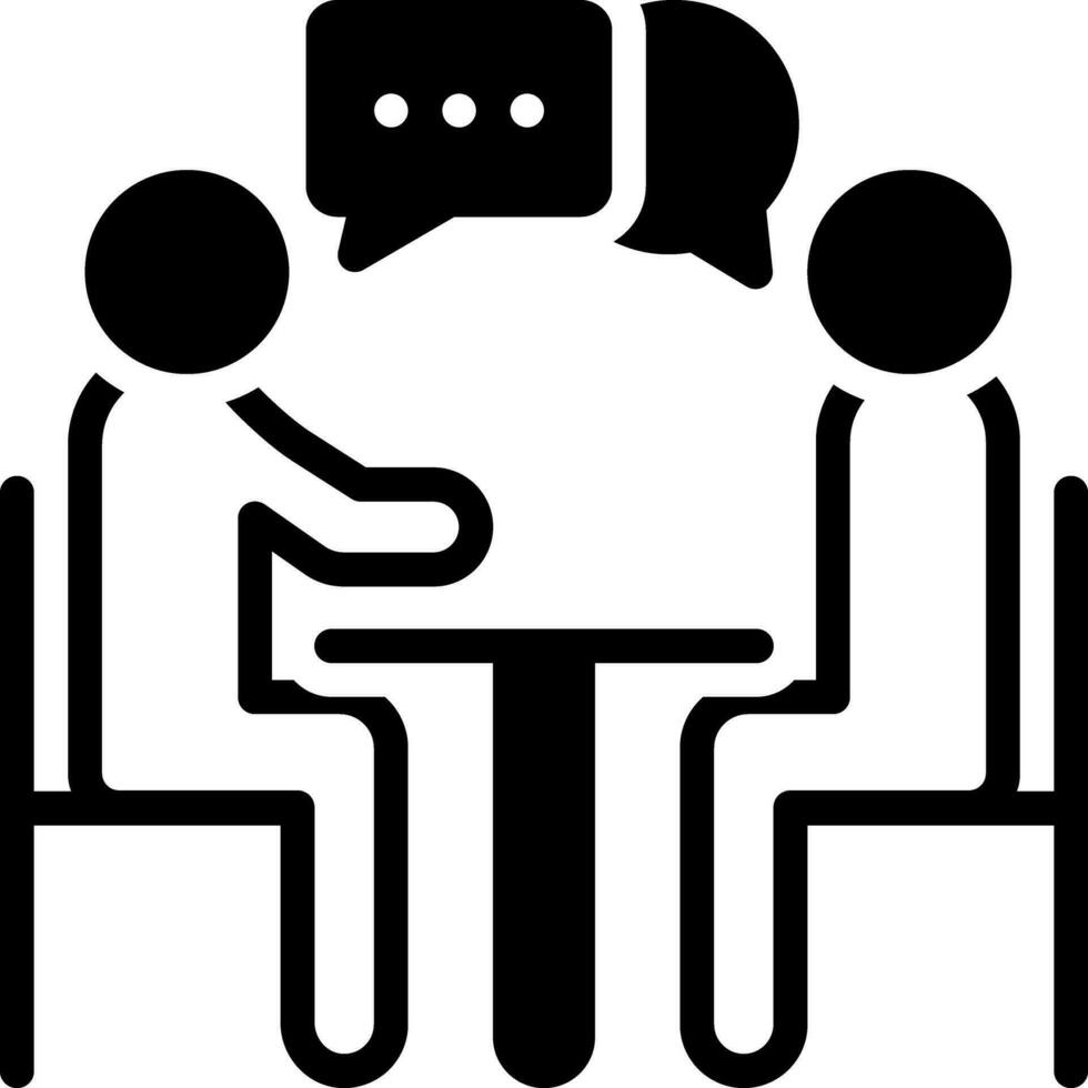 solid icon for discussion vector