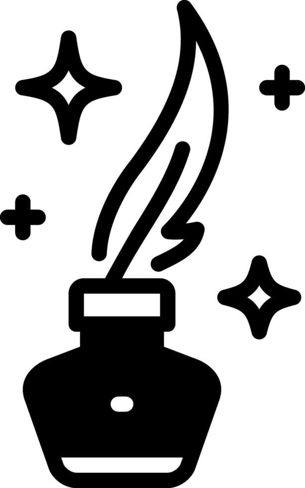 solid icon for poet vector