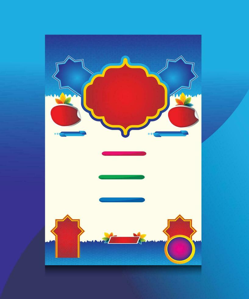 illustration banner background temple design vector