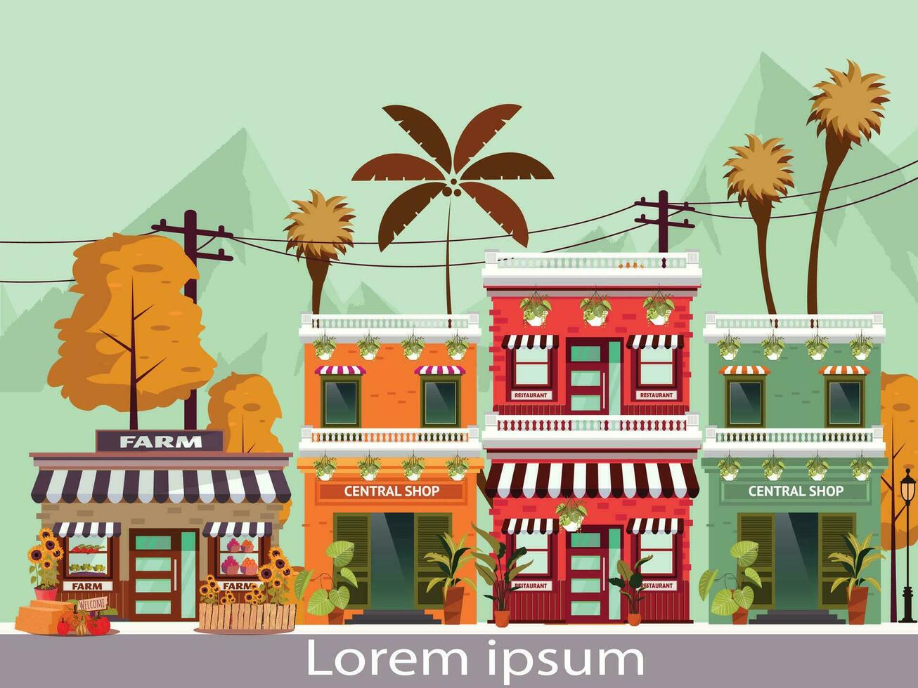 landscape background template 27573331 Vector Art at Vecteezy