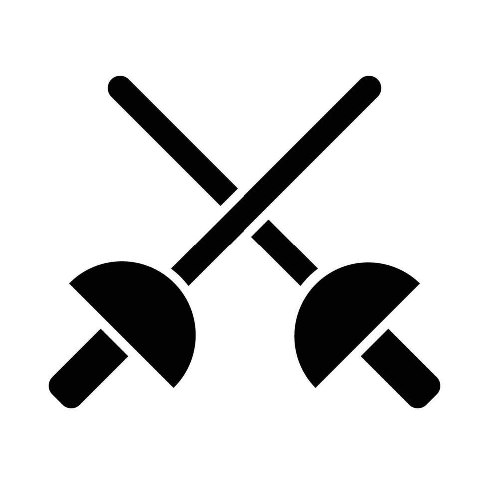 Fencing Vector Glyph Icon For Personal And Commercial Use.
