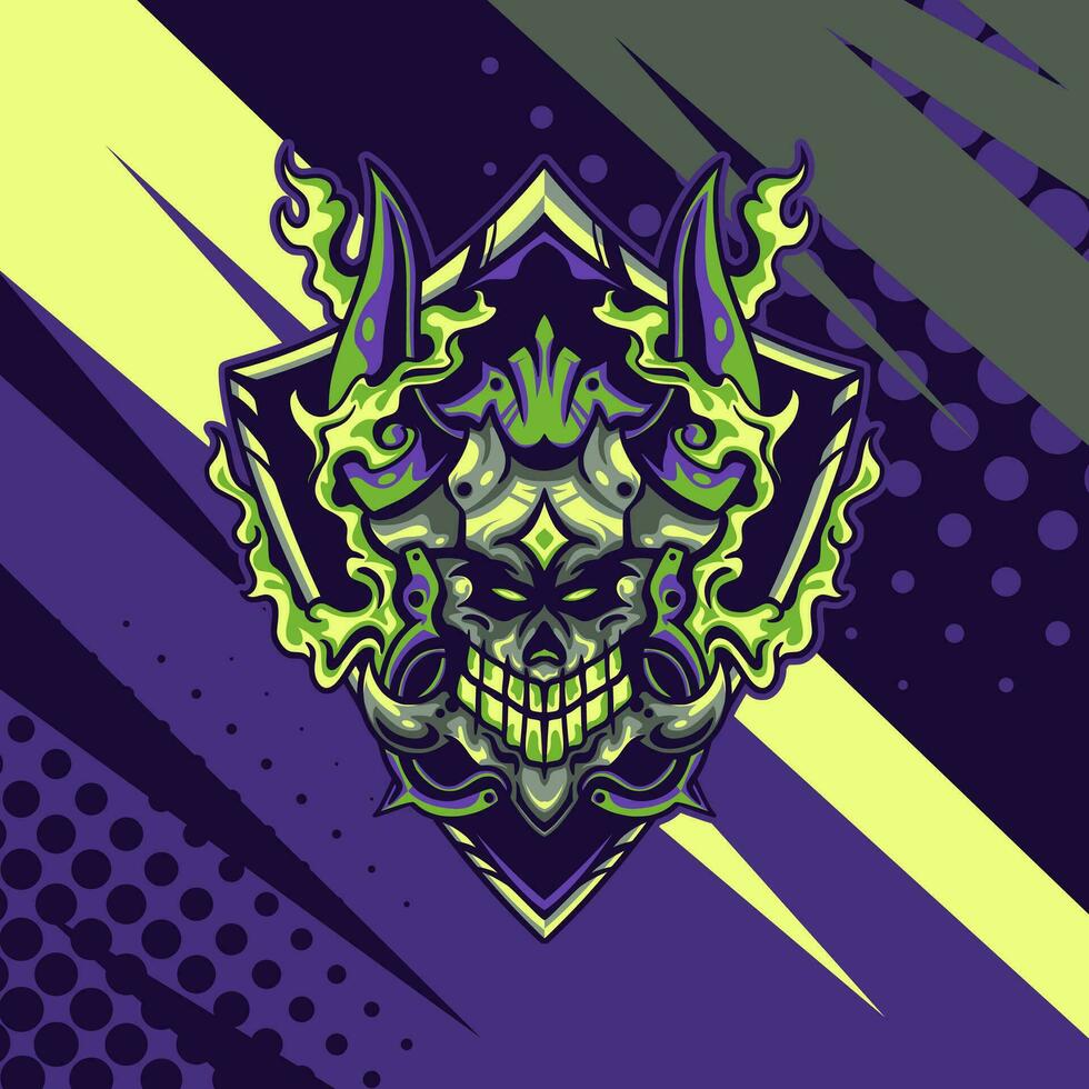 Demonic Shield Mascot vector