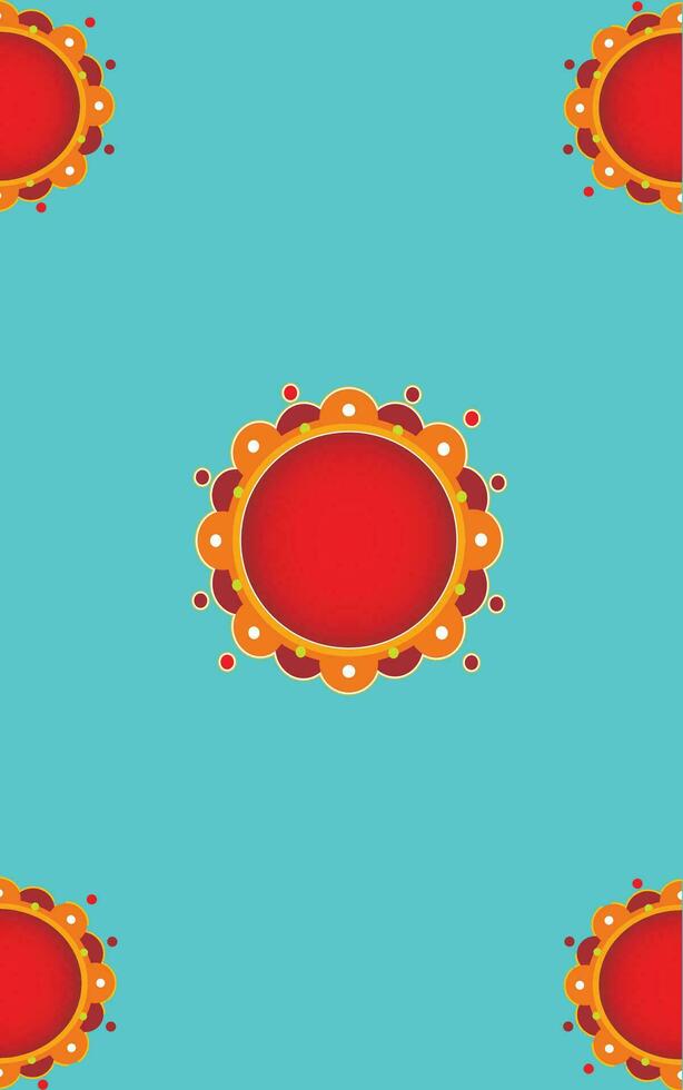 un rojo circulo con amarillo puntos en un azul antecedentes vector