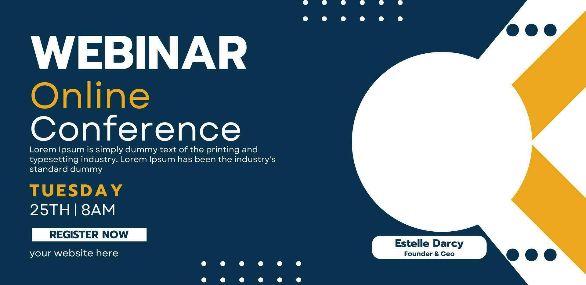 modern online webinar banner templete vector