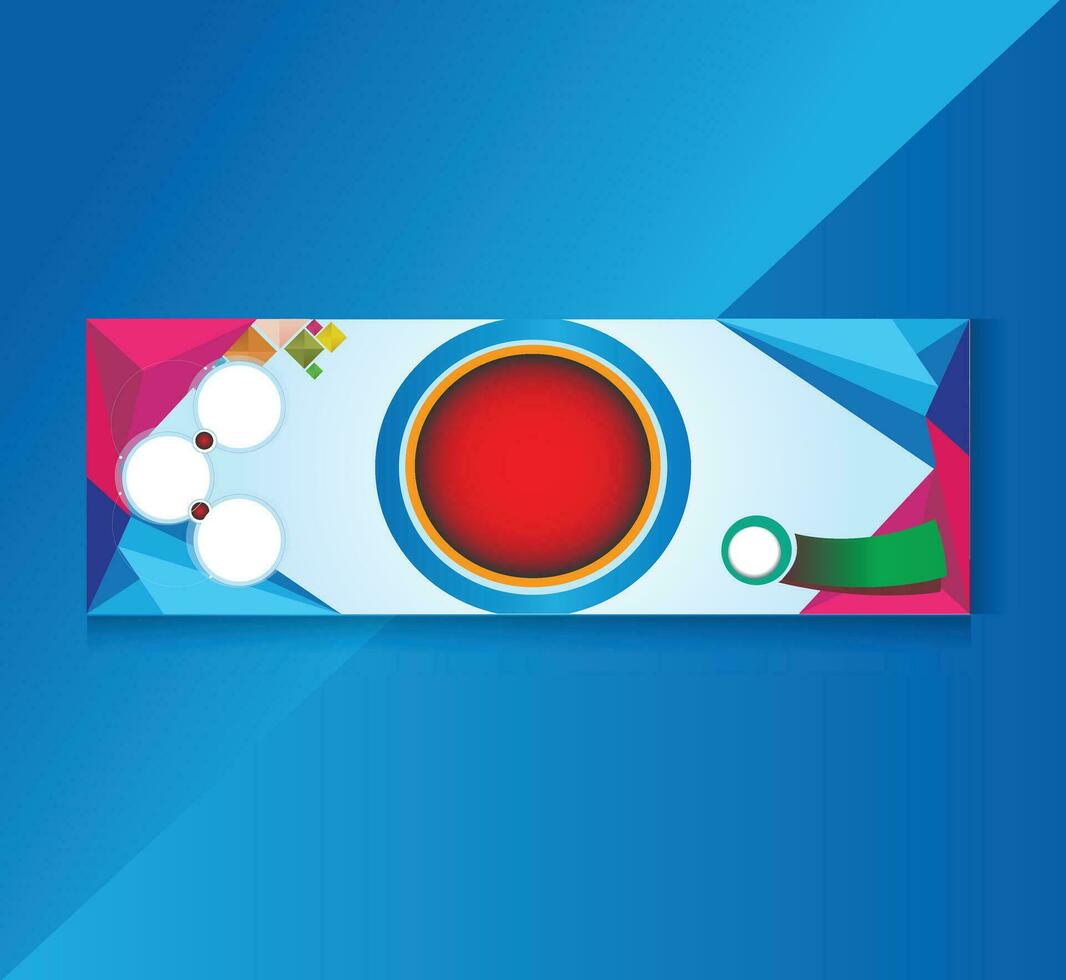 red blue Colorfull  Banner Template vector