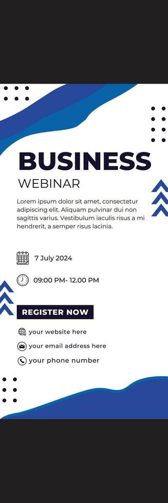 vector a geometric webinar event banner