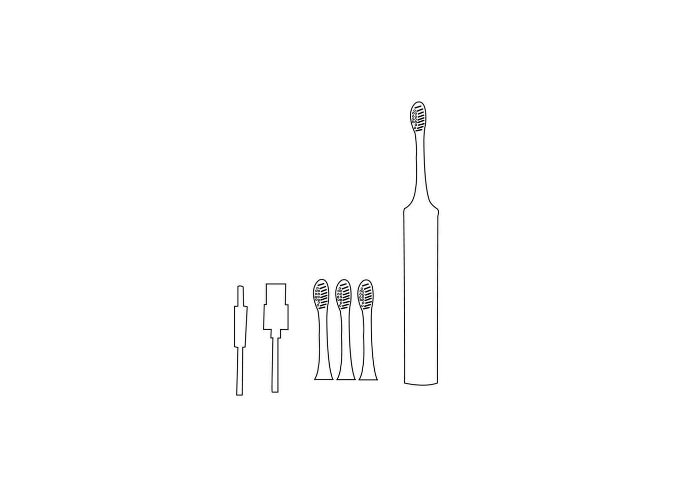 electric tooth brush vector design and illustration. electric tooth brush vector art, icons, and vector images. electric tooth brush vector design and outline.