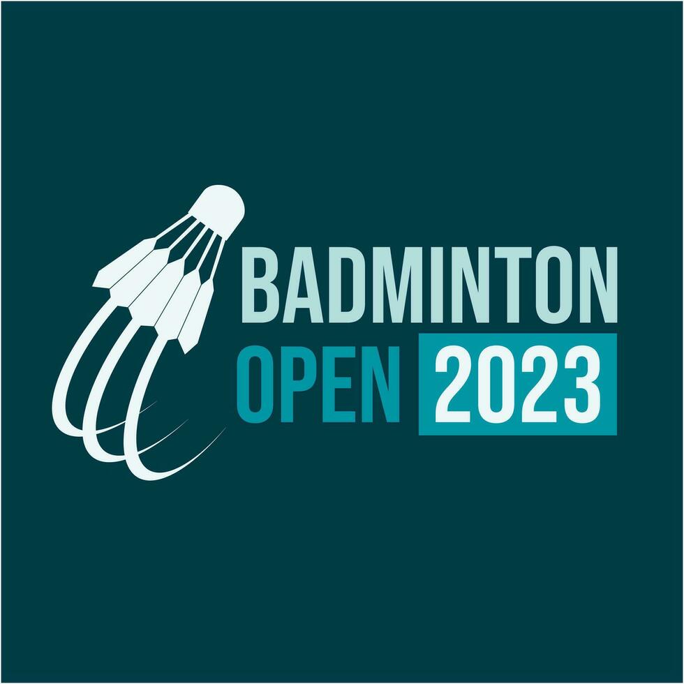 Badminton tournament and competition logo, icon and symbol vector