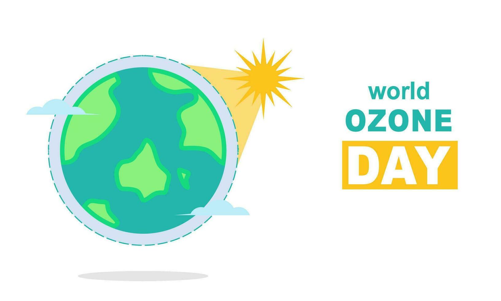 Hand drawn world ozone day background vector